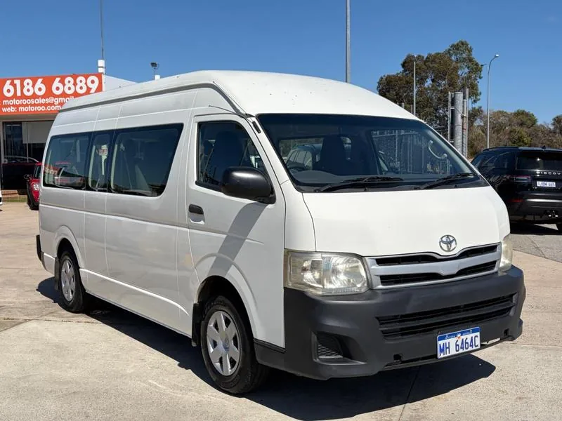 2012 Toyota Hiace TRH223R MY12 Commuter Bus High Roof Super LWB 14st 5dr Auto 4sp, 2.7i ELWB High...